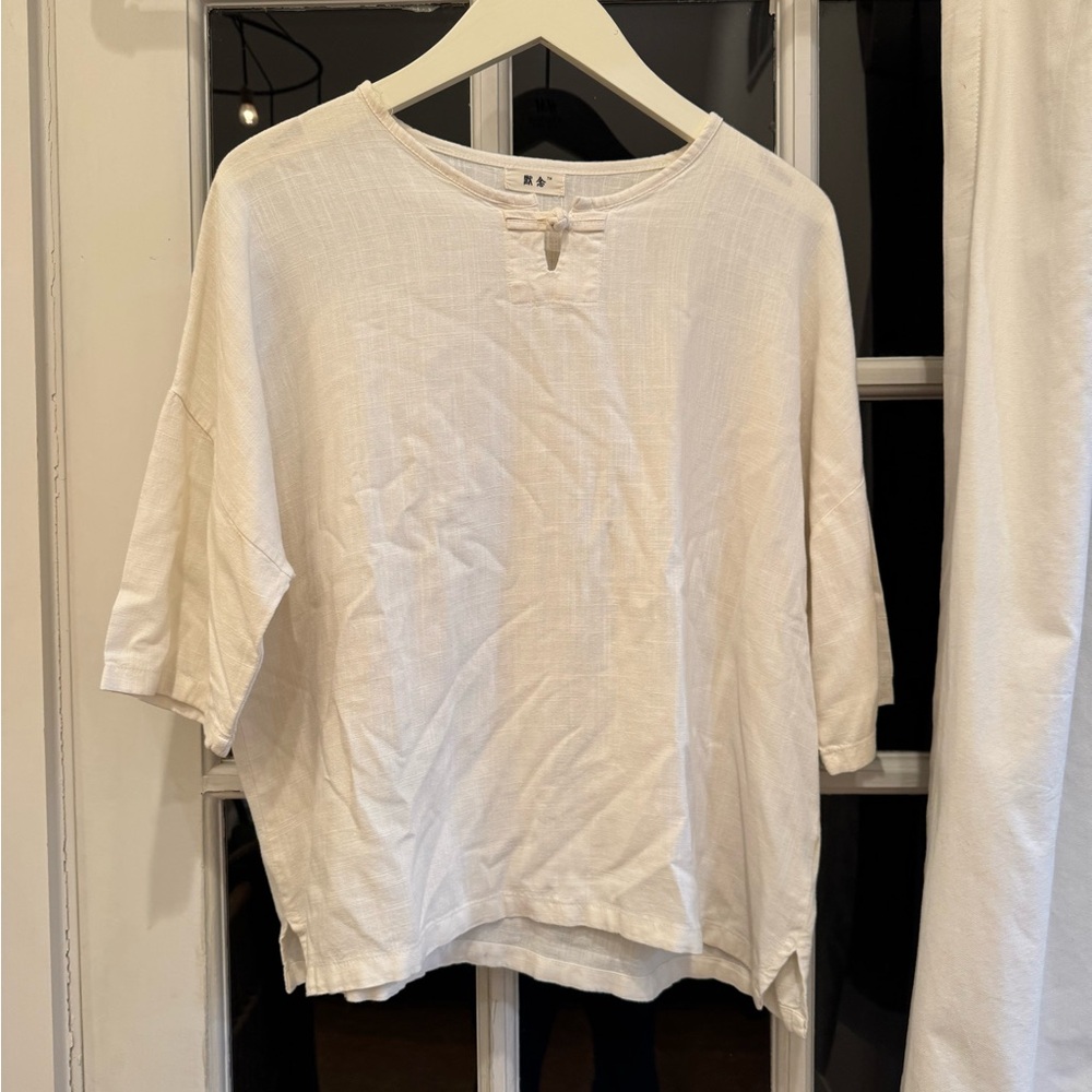 Linen White Blouse